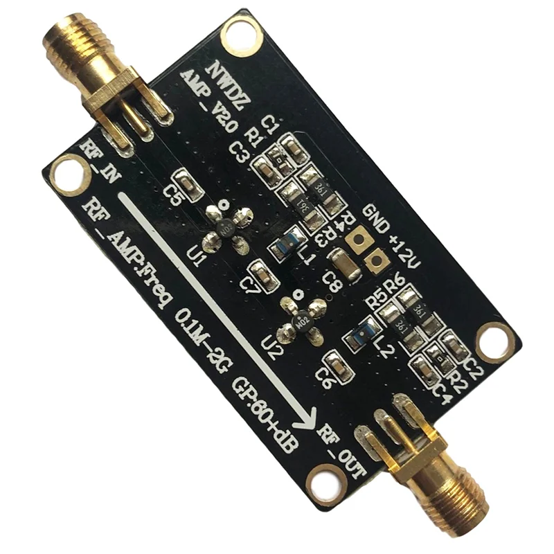 

RF Broadband Amplifier Low Noise Amplifier LNA 0.1M-2G Gain 60DB