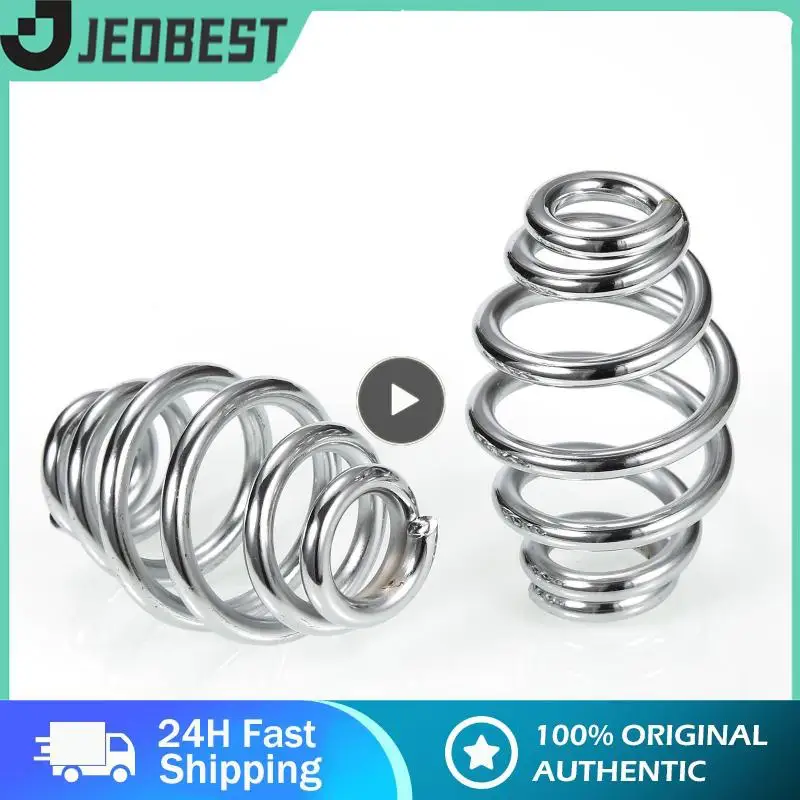 

NEW Chrome 3" Barrel Coiled Solo Seat Springs for Harley Chopper Bobber Softail