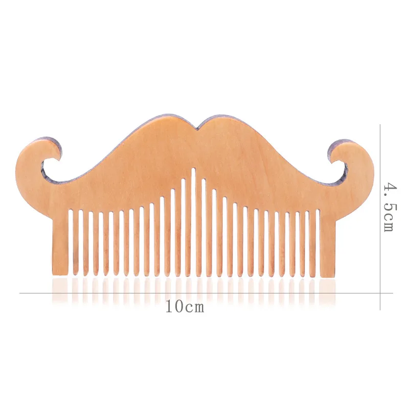 

Деревянная расческа для бороды Антистатическая деревянная карманная Расческа с мелкая и крупная расческа зубы для бороды волосы усов воло...