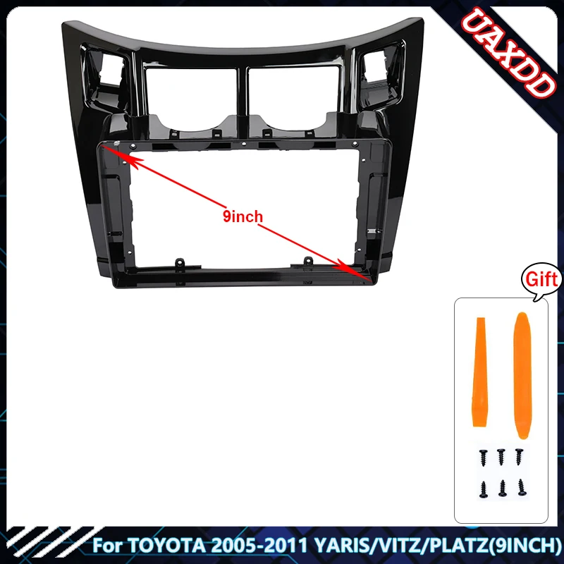 

9-дюймовый Автомобильный CD стереоприемник YARIS/ VITZ/ PLATZ для TOYOTA 2005-2011, панель с рамкой, кабель fascia, видеожгут, адаптер, проигрыватель