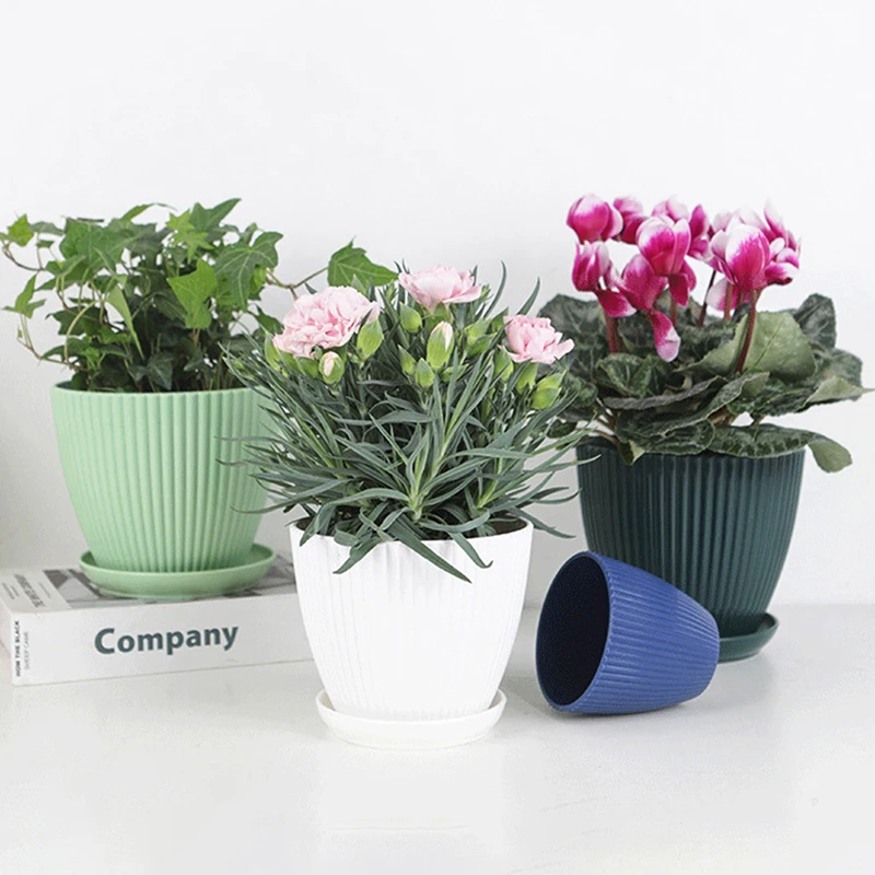 

Flower Pots Artificial Succulent Plants Series Plastic Decorative Nursery Pots Modern Decorative Nursery Container for Farm