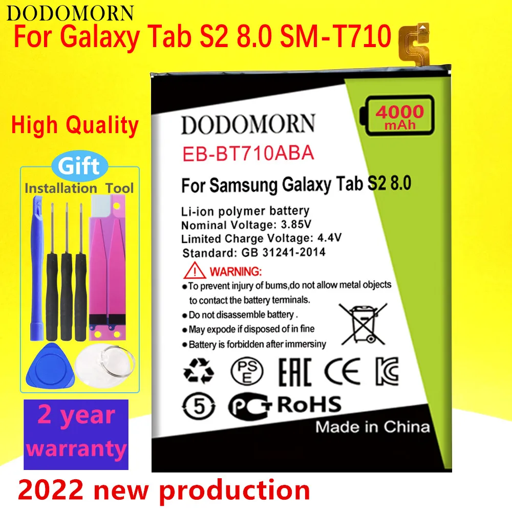 

Аккумулятор DODOMORN EB-BT710ABA для Samsung Galaxy Tab S2 8,0 EB-BT710ABE T713 T715/C/Y, высокое качество + номер для отслеживания