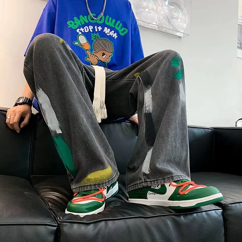 Чернильный дизайн мужские брюки в японском стиле шикарные Vibe Harajuku Yamamoto Ins Kpop Ulzzang