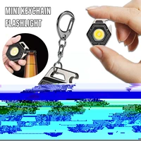 mini camping light led flashlight usb charging cob 7 waterproof and lighting colors light modes work 3 keychain light u6c0