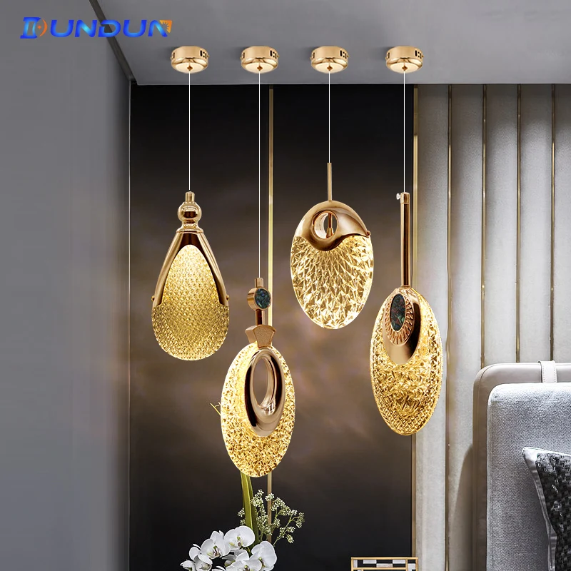 

Nordic Crystal LED Pendant Lamp Indoor Chandelier For Home Bedroom Decoration Living Room Kitchen Dining Table Hanging Light