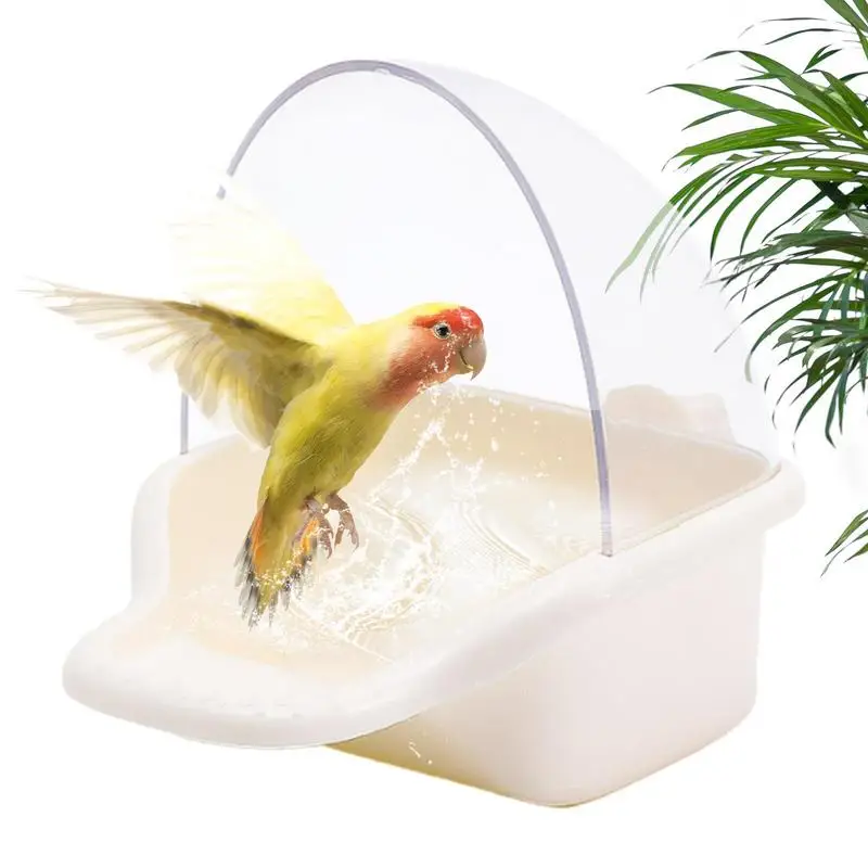 

Birds Food Eating Bowl Shower Box Budgies Feeders Bird Shower Bathtub Bird Accessories Canary Bowl Bird Bathing Accessory For