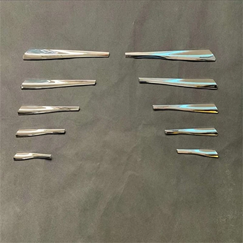 

10Pcs Front Fog Light Lamp Cover Trim Foglight Lamp Strip Frame Bezel Accessories for Toyota Voxy 80 Series 2018-2020