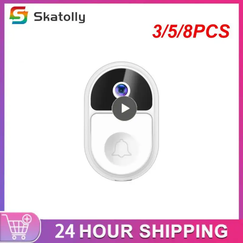 

3/5/8PCS Wireless Door Bell 1000mha Smart Doorbell Ir Night Long Battery Life Video Doorbell Smart Home