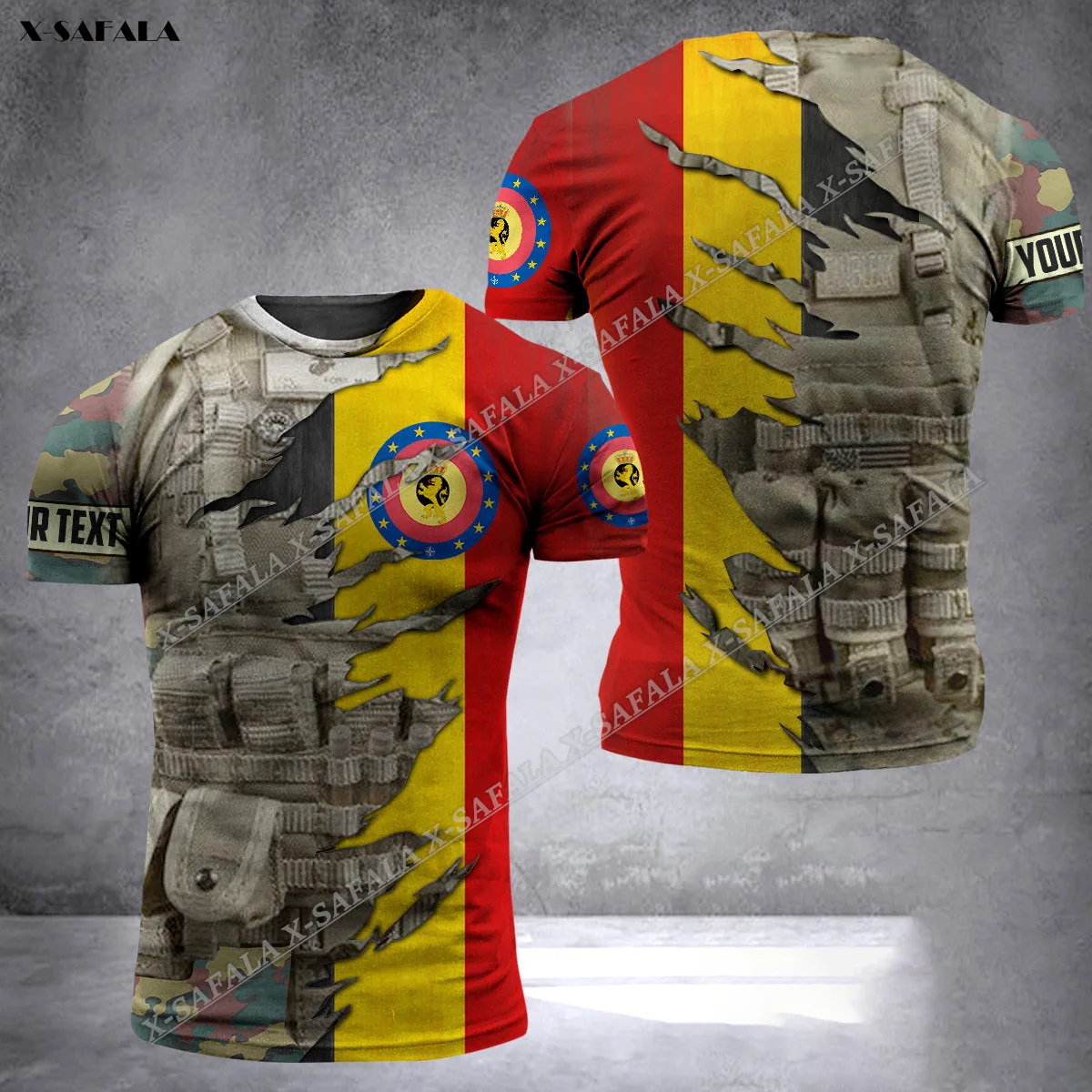 

BELGIAN Swiss Swedish Australia Belgium Military Soldier ARMY Camo VETERAN Flag 3D Print T Shirt Men Top Tee Clothing Breathable