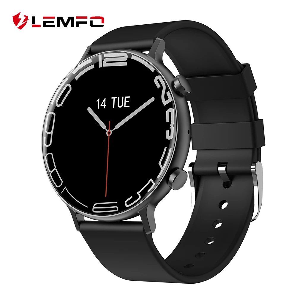 LEMFO Smart Watch Men ECG Smartwatch 2022 Supports Hebrew Bluetooth Call Waterproof DIY 3D Watch Face GTR Free Shiping