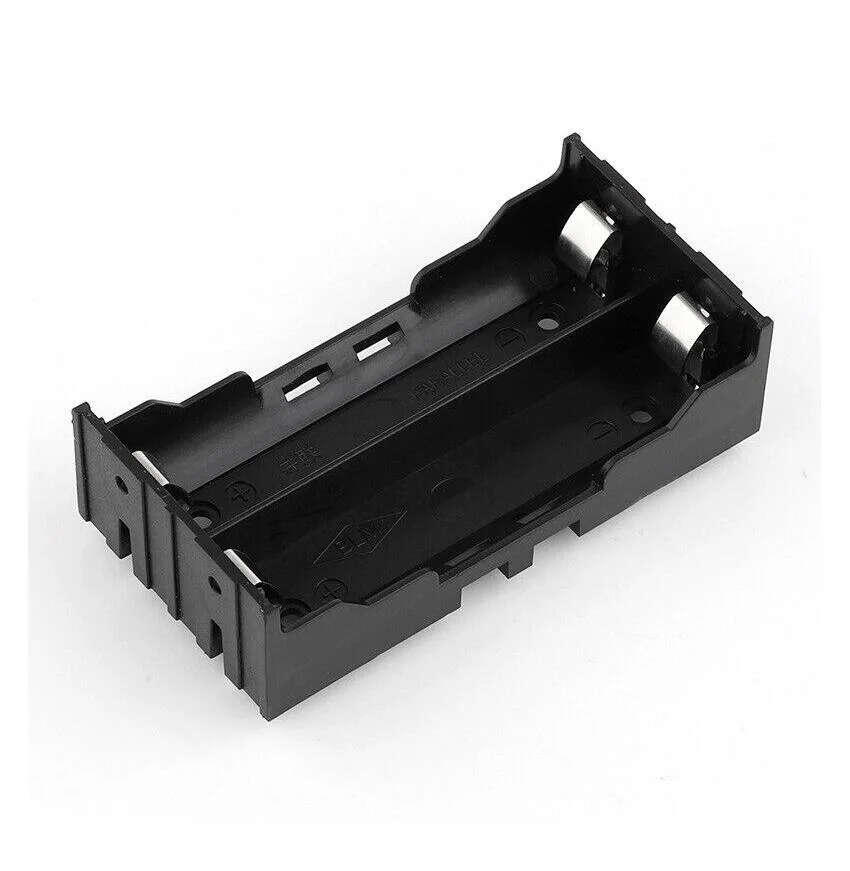 

50PCS/LOT 2 slots 18650 Battery Holder Case 2x 3.7V Batteries Storage Box with Pin PCB Mount Solder Mounting Lead Wholesale