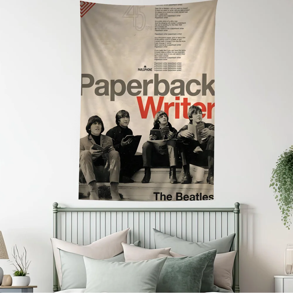 Большой настенный гобелен с принтом B-Beatless Rock Band дешевый в стиле хиппи богемный