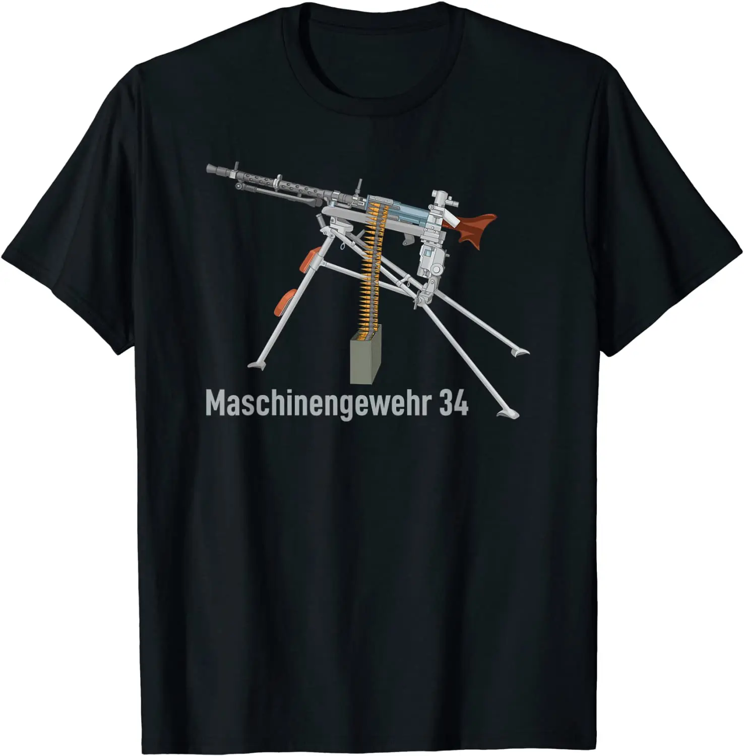 

WWII German MG 34 Machine Gun Diagram T-Shirt 100% Cotton O-Neck Summer Short Sleeve Casual Mens T-shirt Size S-3XL