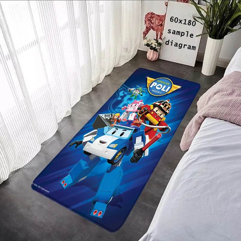 R-Robocar Poli Домашний Коврик Противоскользящий Напольный Ковер Для Кухни Ванной