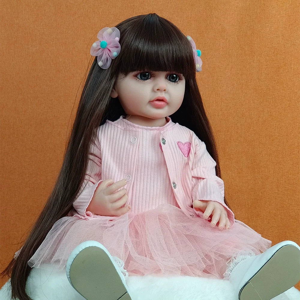 Платье для куклы 22 дюйма розовая одежда костюм реборн 55 см