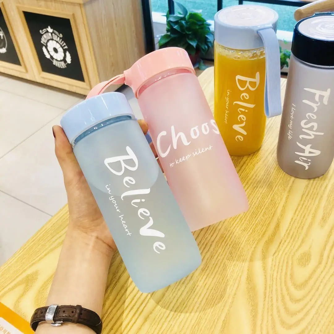 

600ml Creative Portable Handy Students Outdoor Plastic Cup Water Cup PC Space Cup Kawaii Water Bottle Women Water Bottle