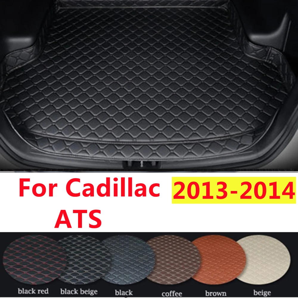 

SJ Высокая сторона на заказ подходит для Cadillac ATS 2013 2014 год всепогодный водонепроницаемый автомобильный коврик для багажника авто задний грузовой лайнер Обложка ковер