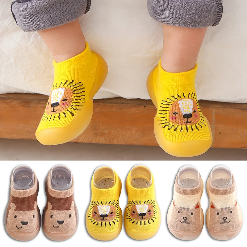 

Cartoon Animal Baby Shoes Children Sock Shoes Non-slip Shoes Soft Rubber Sole First Walkers Boys and Girls Toddler Prewalkers