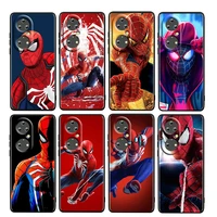 spiderman marvel heros for huawei p50 p20 p30 p40 5g p10 pro lite e plus p9 lite mini 4g tpu soft black phone case fundas cover