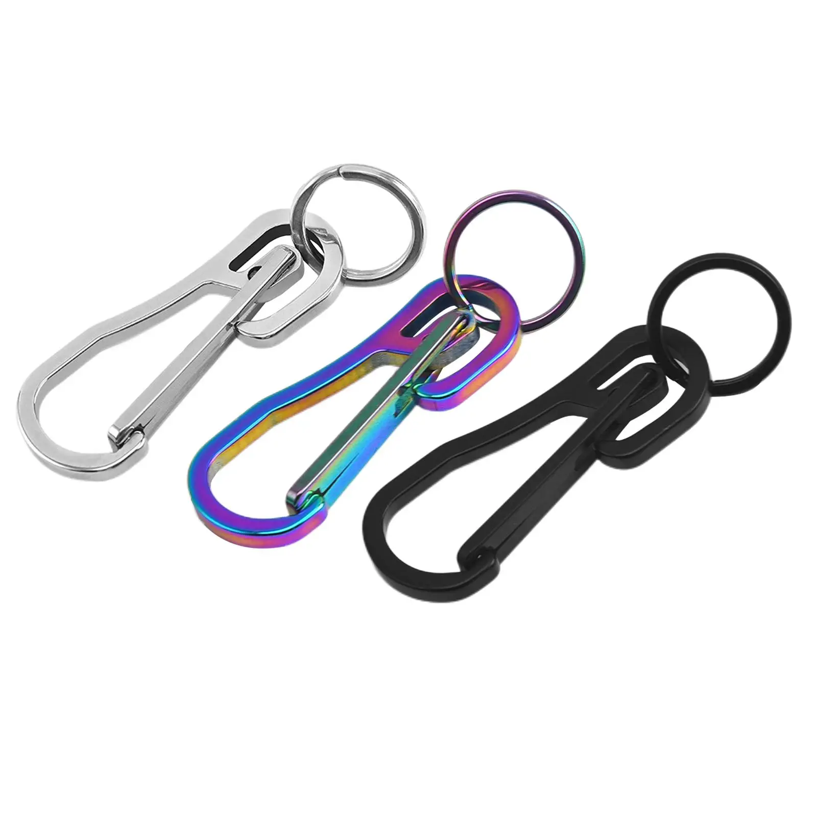 

Heavy Duty Carabiner Keychain Clip Holder Anti Lost Hooks for Men Women