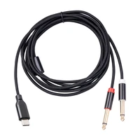 usb c to dual 6 35mm audio stereo cable type c to dual 6 35mm audio cord for smartphone multimedia speakers