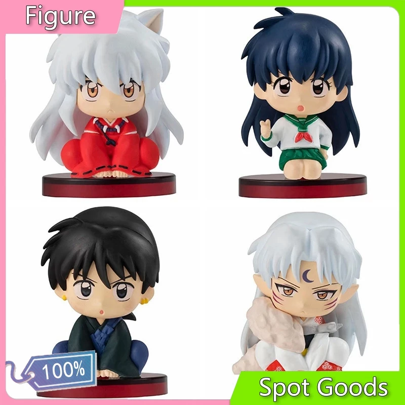 

4pcs/1set Hot Kawaii Anime Inuyasha Figure Character Sesshoumaru Higurashi Kagome Static Model 5CM PVC Children's Toys Doll