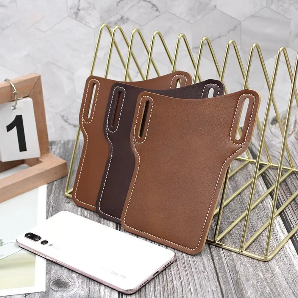 Винтажная кожаная поясная Сумка-кобура для мобильного телефона Мужская