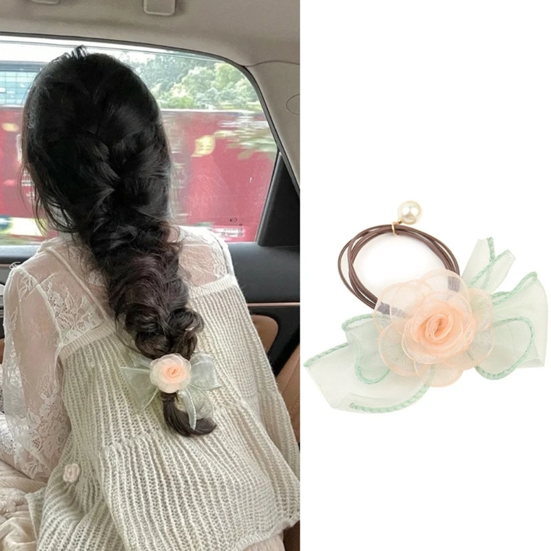 

Colorful Hair Scrunchies for Woman Bowknot Elastic Hair Ropes Girl Daily Wear DropShip