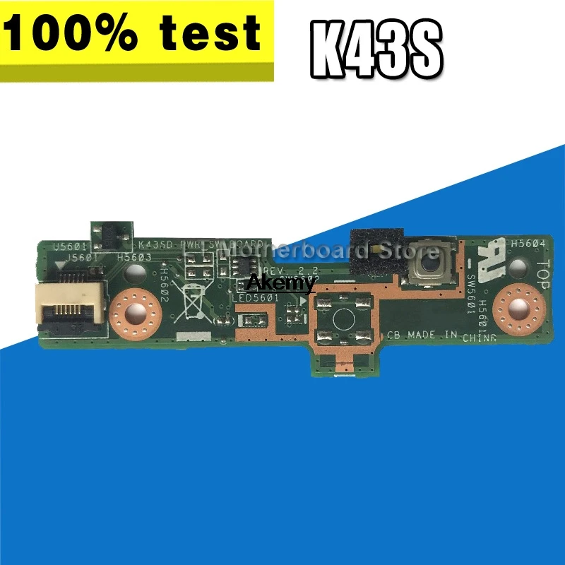 

Power Board For Asus K43 X43 A43 K43S X43S A43S A43E A83S A84S K43SD K43SV K43SJ K43E Switch Button Jack Board