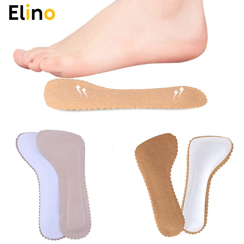 

Feet Insoles Women High Anti-Slip Inserts Feet Massage Insoles Sweat-absorbent Seven-point Leather Half Pad Heel Orthotics Shoe