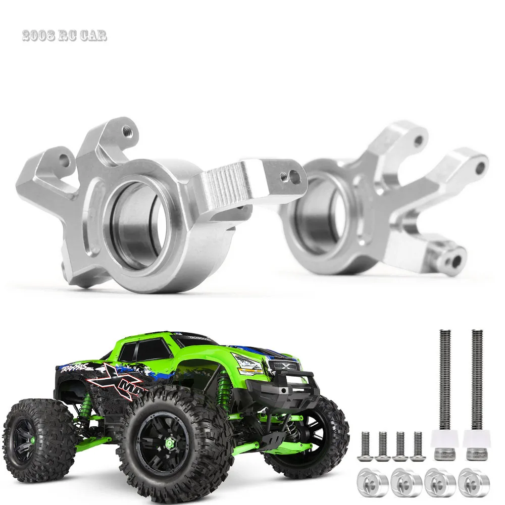 1:5 2Pcs Aluminum 7737 Alloy Front Steering Blocks Upgrade Parts for RC Car Traxxas 1/5 X-Maxx XMaxx 6S 77076-4 8S 77086-4