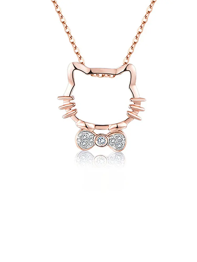 Женское ожерелье Hello Kitty 18K аксессуары с мультяшным Женские Ювелирные изделия