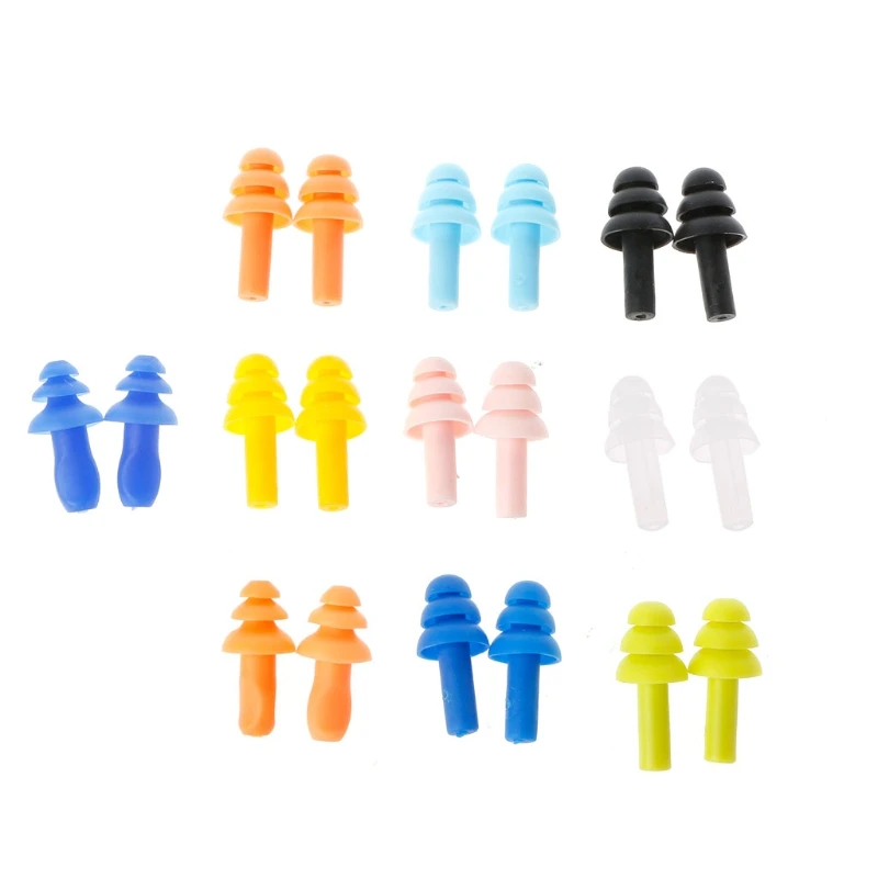 

Y1UB 1Pair Unisex Earplugs Sound Blocking Travel Sleeping Silicone Ear Plugs Tool