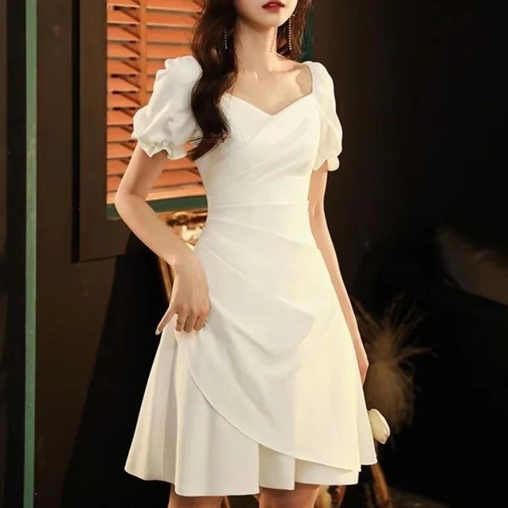 Get Ready to Stun in женское французское платье с короткими рукавами в стиле ретро юбка на