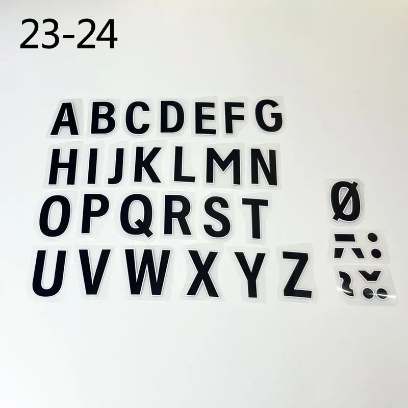 2324 черные наименования ручной работы, DIY белые черные буквы, флок, гладить