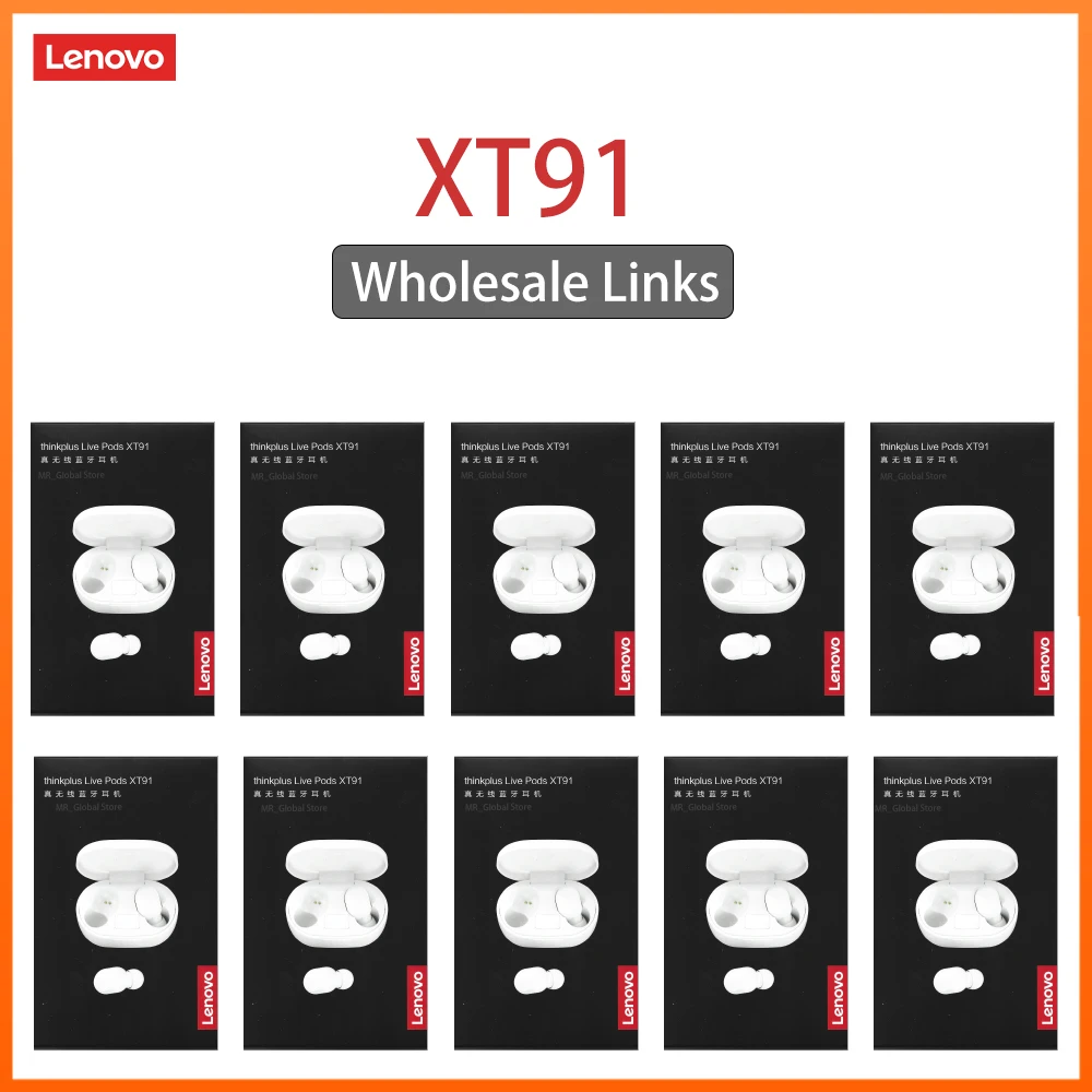 Original Lenovo XT91 5pcs10PCS Wireless Earbuds Touch Control Bluetooth Earphones Stereo HD Talking With Mic Wireless Headphones