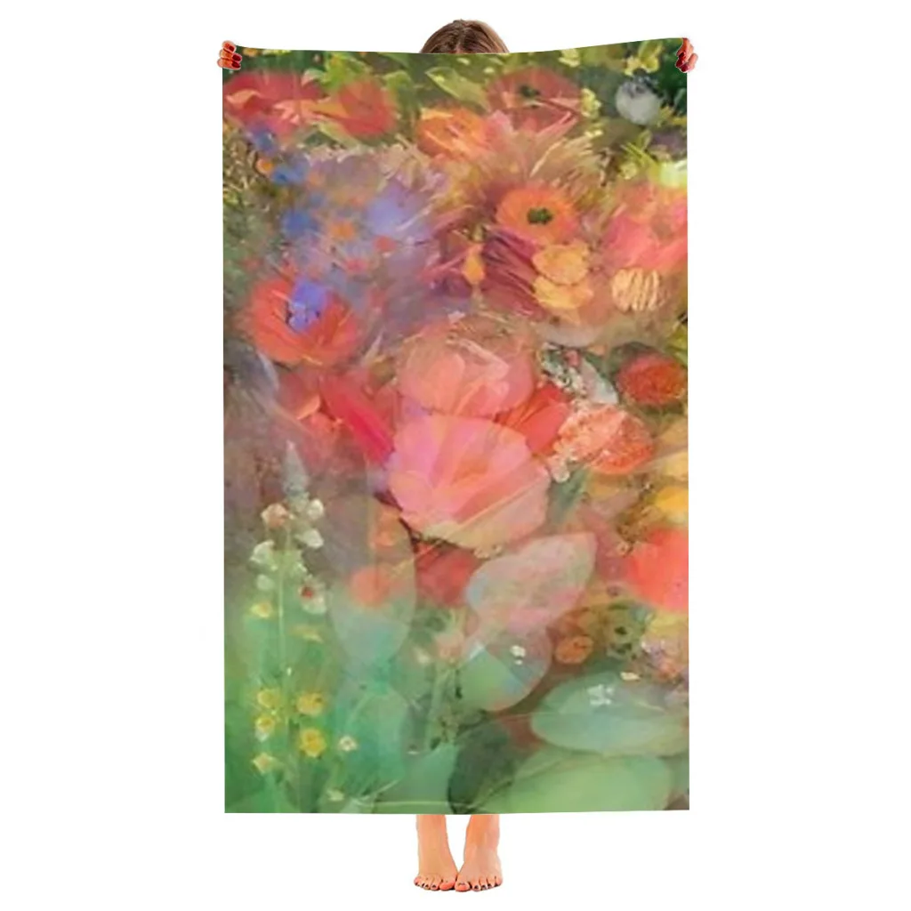 Быстросохнущее пляжное полотенце для мечты и сада размер 30x60 дюймов с принтом