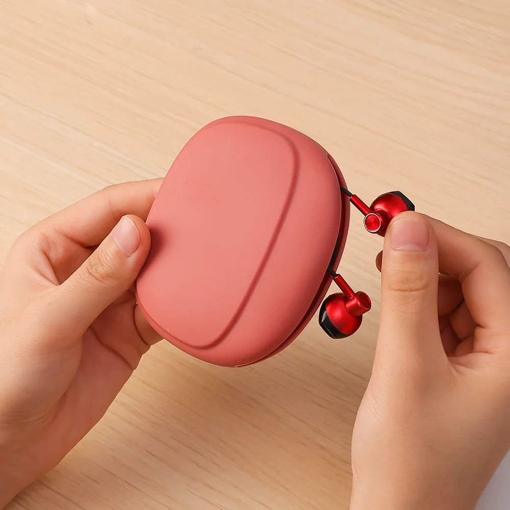 1/2/3 шт. коробка для хранения наушников силиконовый кабель U-диск органайзер милый