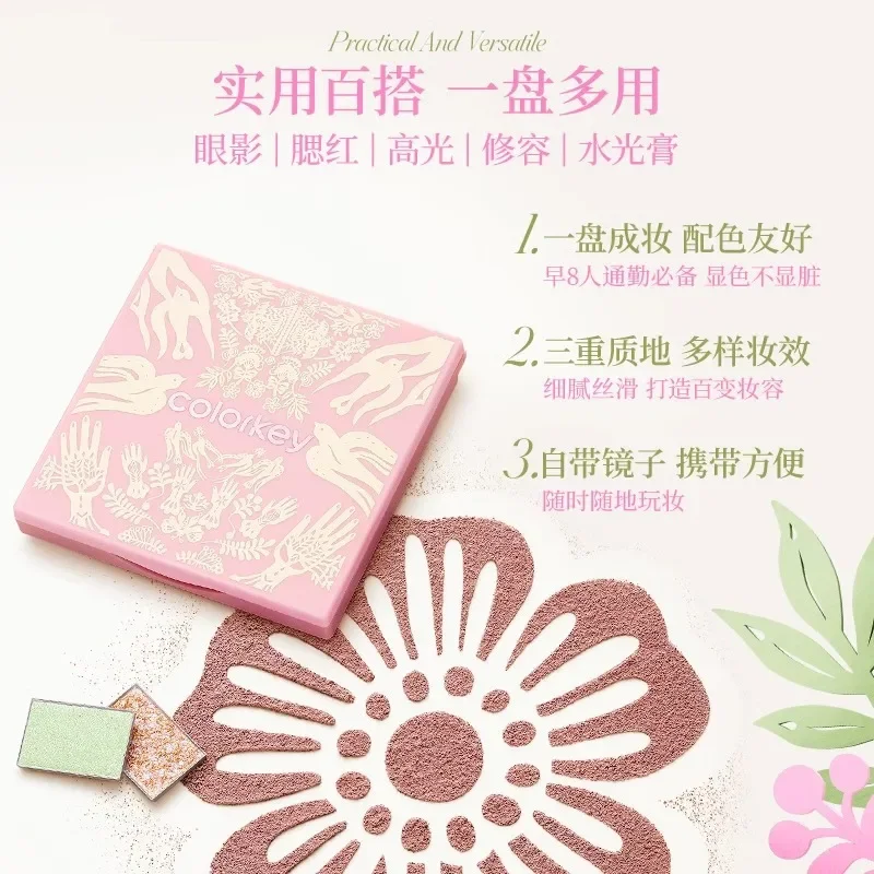 Colorkey 7-цветная блестящая палитра теней для век с мерцающим перламутровым матовым