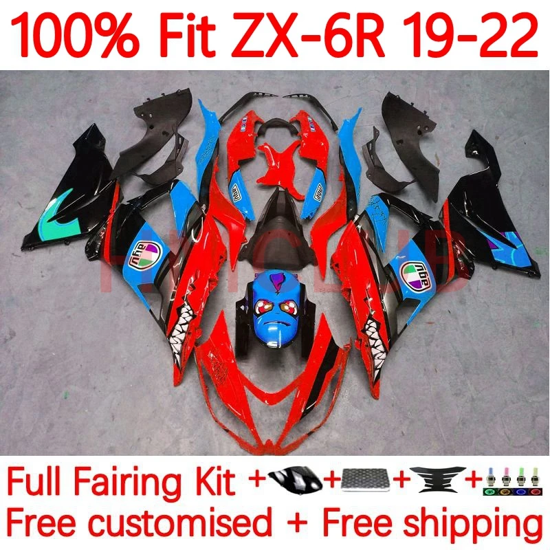 

Injection For KAWASAKI NINJA ZX-6R ZX636 ZX 6R 636 600CC ZX6R 2019 2020 2021 2022 ZX-636 19 20 21 22 Fairing 59No.0 Shark Fish