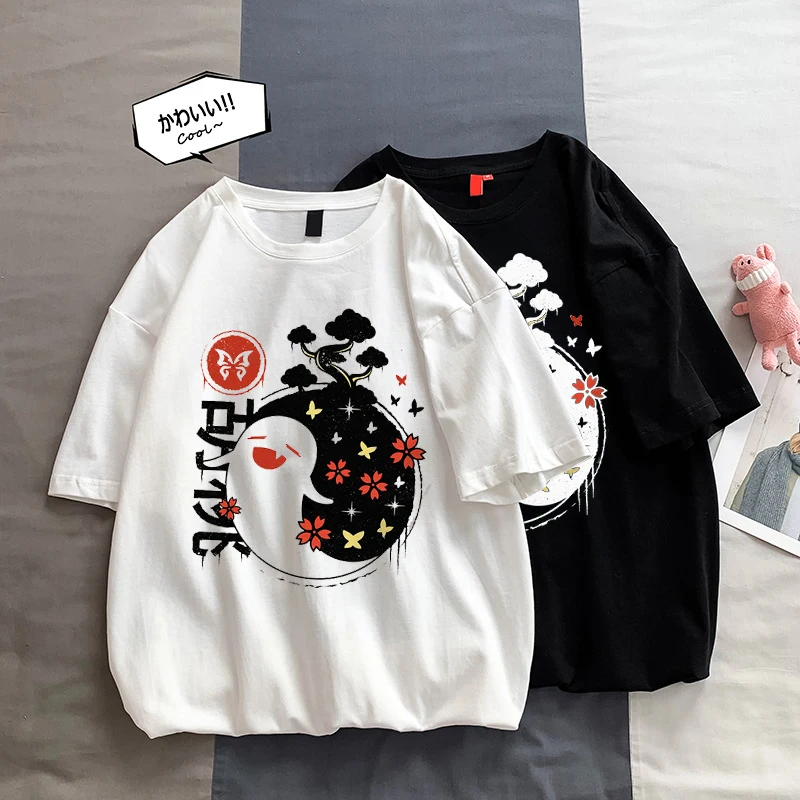 

Genshin Impact T Shirt Women Hot Game Graphic Tees Unisex Kawaii Summer Tops Harajuku Cartoon Hu Tao T-shirt Funny Keqing Female