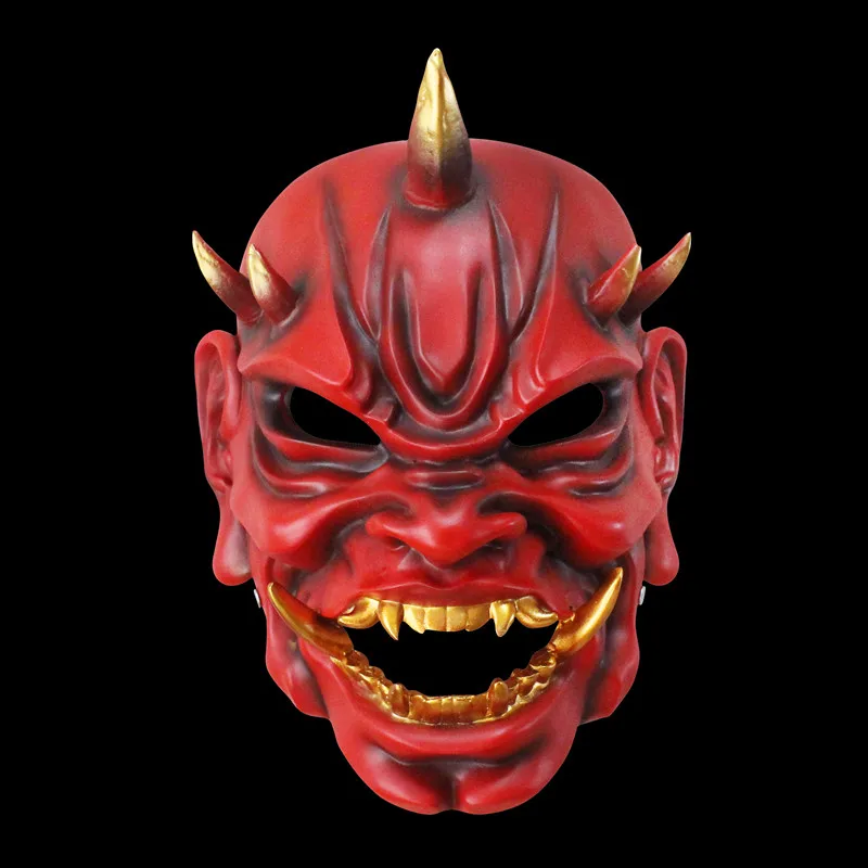 

New Type Japanese Samurai Prajna Mask Horror Prajna Halloween Mask Parties Festivals Supplies Cosplay Resin Mask