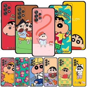 Phone Case For Samsung Galaxy A51 A12 A71 A41 A31 A21s A13 A03 A02s A02 A22 A32 4G/5G A52 A52s A72 Coque Cartoon Shinchan Crayon