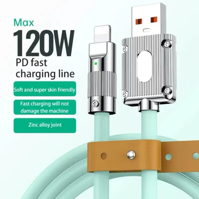 

Usb-c Silica Gel Charging Cable New Data Cable 1m Hot 120w Usb-c Charger Data Cord For Huawei P30 P40 Pro Xiaomi Poco Typec
