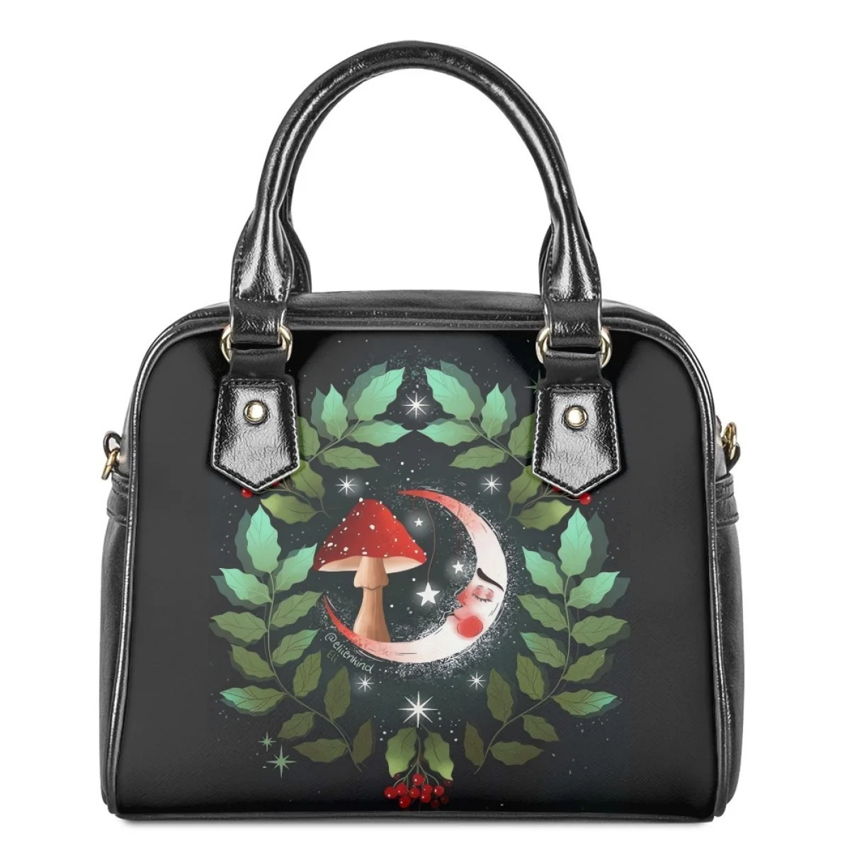 

2023 Mushroom Night Bags for Women Cute Plants Storage PU Leather Saddle Bags Designer Luxury Bag Holiday Gift Sac A Mains Femme