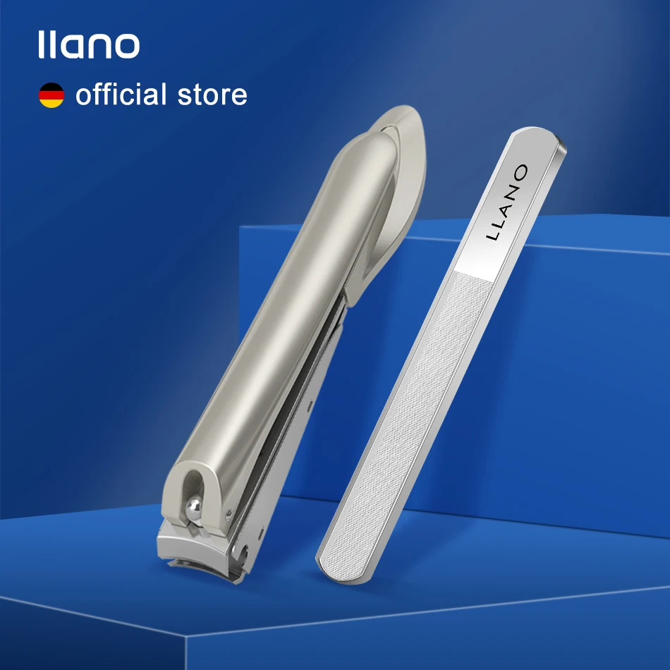 

LLANO Anti Splash Nail Clippers Set Professional Stainless Steel Manicure Tools Nano Glass Nail File Hand Care Foot Care