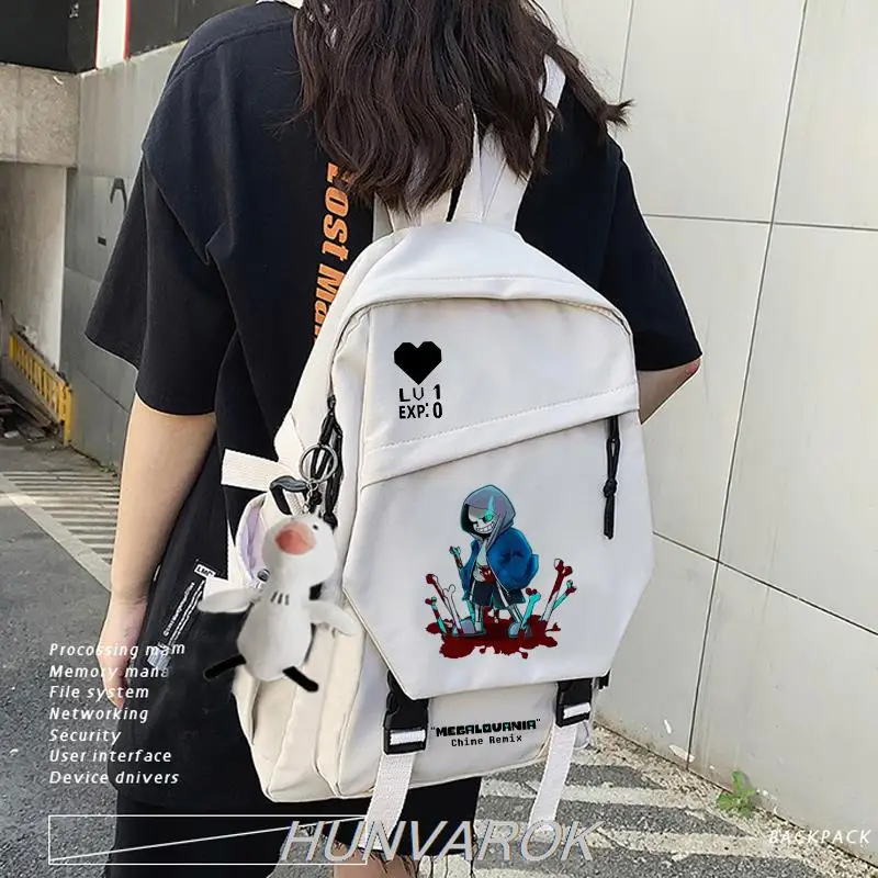 Школьная сумка Games Undertale Sans Модный женский рюкзак модный Классный и мужской для