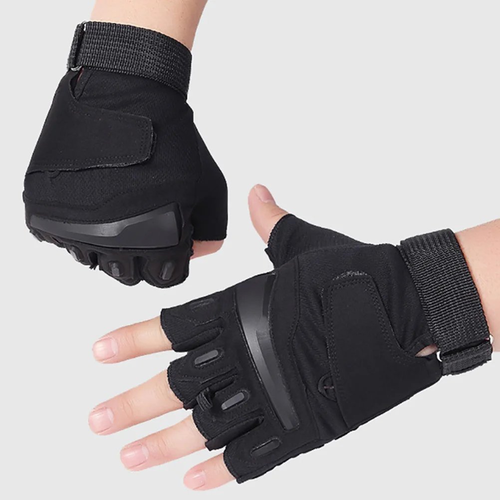 

Half Finger Summer Sports Bike Gloves Shockproof Breathable Bike Gloves Cycling Gloves Gloves for Men Women(Black/M) Gym