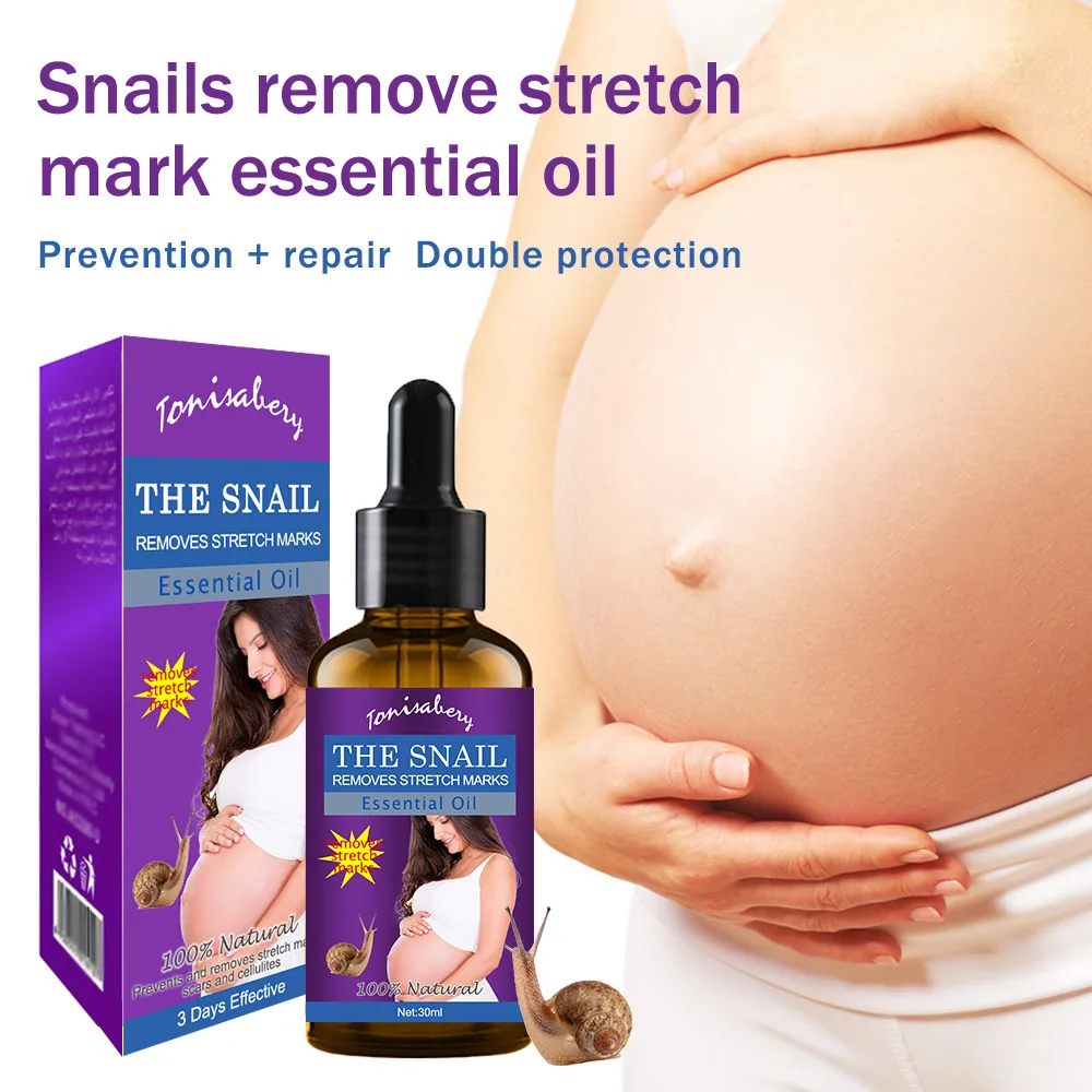 

Stretch Mark Repair Oil Nourishing Body Skin Quickly Remove Stretch Marks Mommy Body Repair Snail Essential Oil 30ml