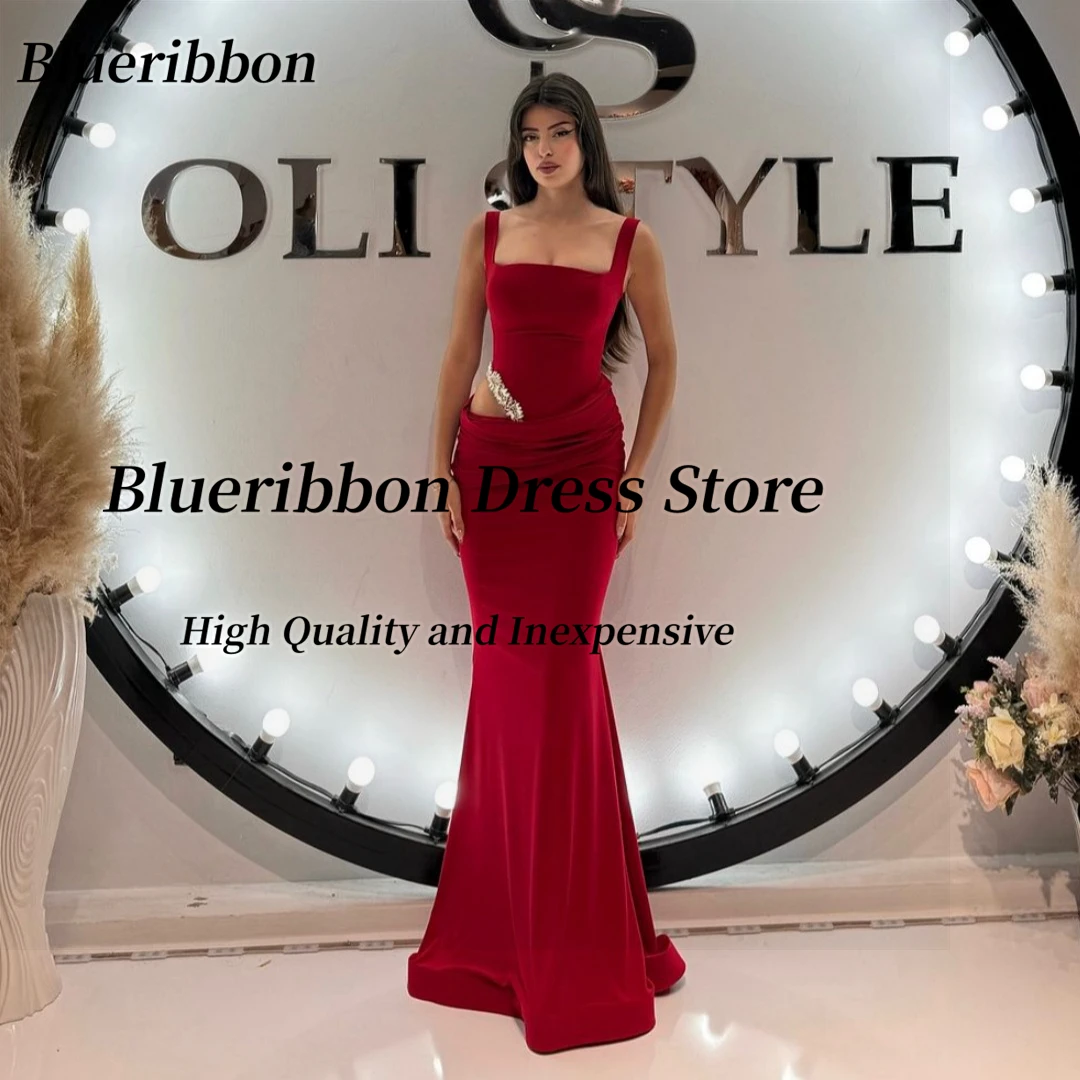 Женское платье для выпускного Blueribbon подружки невесты на тонких бретелях свадьбы